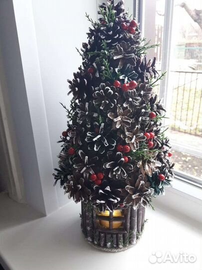 Ёлка-домик Рождественская, ручная работа