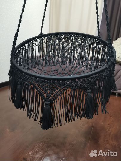 Качеля для дома, ручная работа в стиле макраме