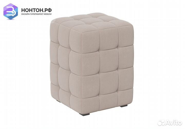 Пуф Аристо велюр мокко светлый