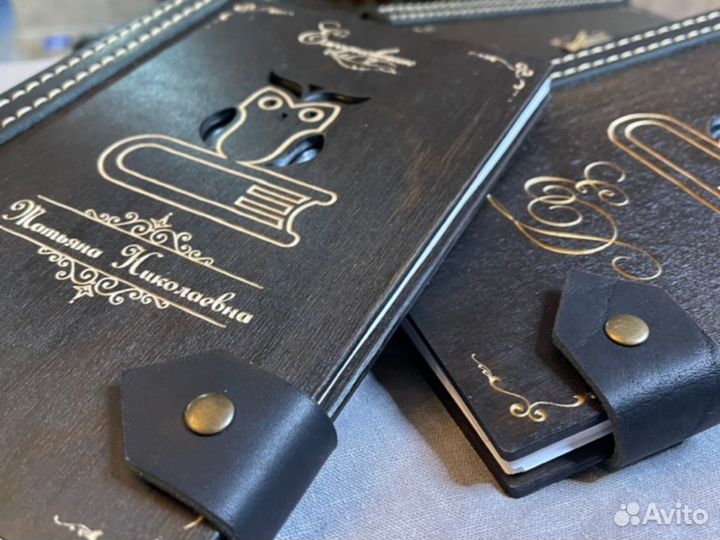 Именной блокнот ручной работы в подарок близким