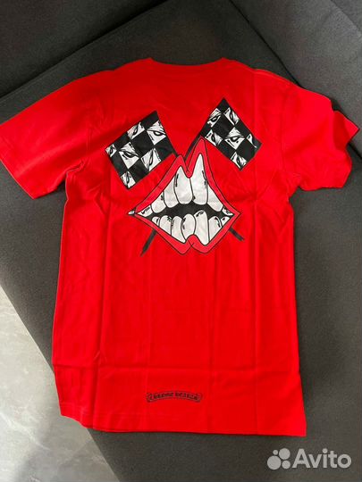 Футболка chrome hearts красная