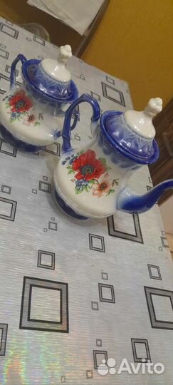 Заварочный чайник и сахарница СССР