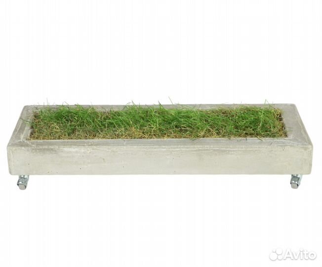 Интерьерное кашпо прямоугольное на колесиках