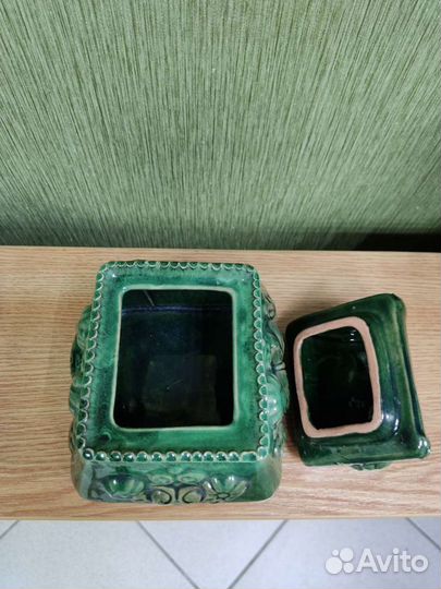 Малахитовая шкатулка Пепельница- рыбка СССР