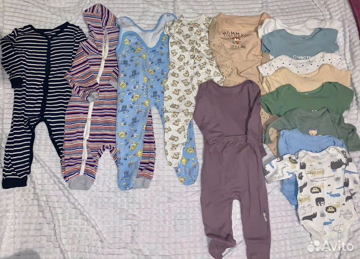 Детские вещи пакетом от 0 до 1 года для мальчика