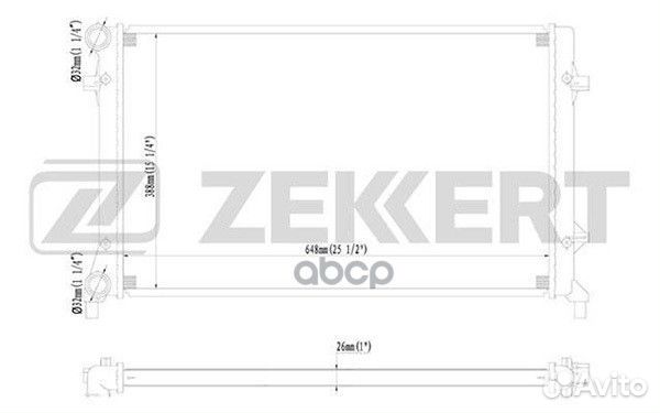 Радиатор охл. дв. Audi A3 II 03- Skoda Octavia
