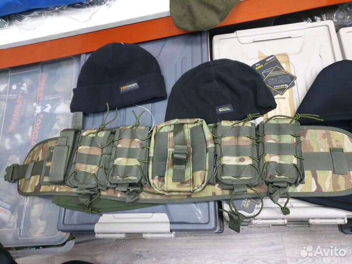 Боевой тактический пояс с подсумками молле