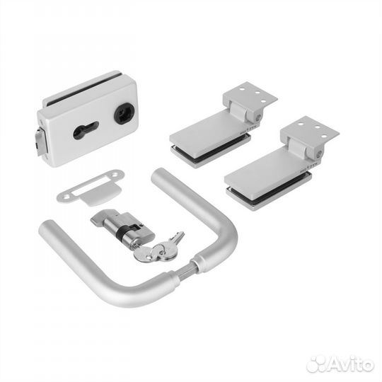 Фурнитура для стеклянной двери с ключевой вставкой