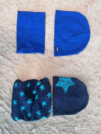 Комплект шапка и снуд детский для мальчика