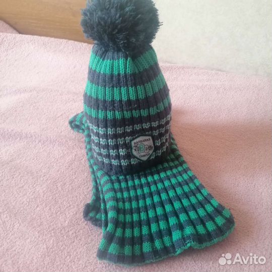 Комплект шапка и шарф для мальчика