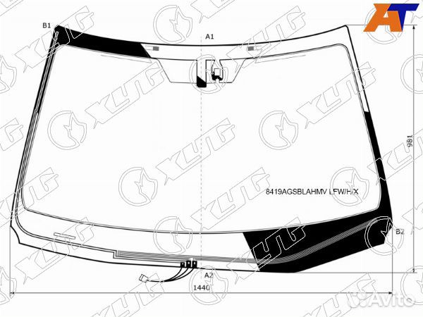 Стекло лобовое lexus NX300H