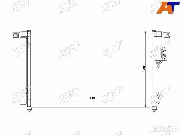 Радиатор кондиционера hyundai santa FE 06, hyundai santa FE 06-12