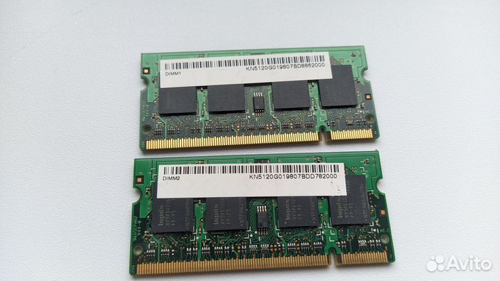 Оперативная память Hynix DDR2 So-dimm 512mb 667mhz