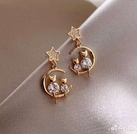 Серьги Милые котики