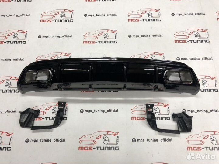 Диффузор с насадками Мерседес w176 А45 AMG 15-18гг