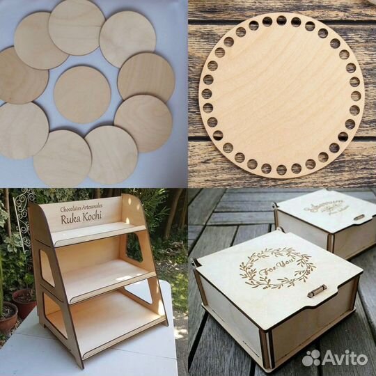 Лазерная резка по дереву, гравировка