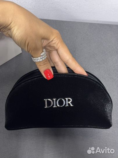 Dior черная бархатная косметичка оригинал