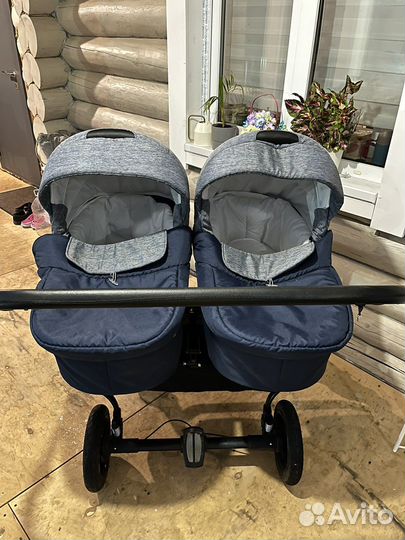 Коляска для двойни Indigo (32), темно-синий