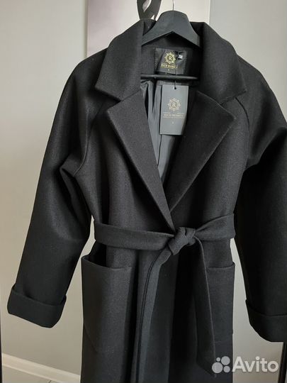 Пальто женское демисезонное 46 48 черное длинное