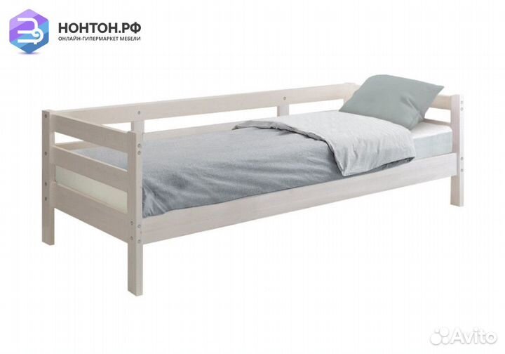 Кровать детская Норка выбеленная береза