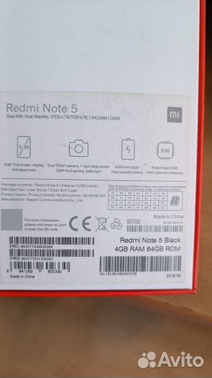 Xiaomi Redmi Note 5 Pro, 4/64 ГБ