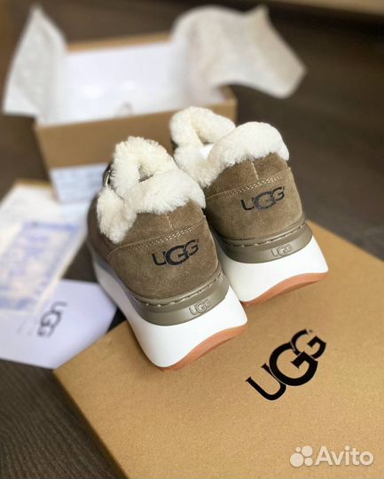 Кроссовки UGG натуральная замша и мех зимние