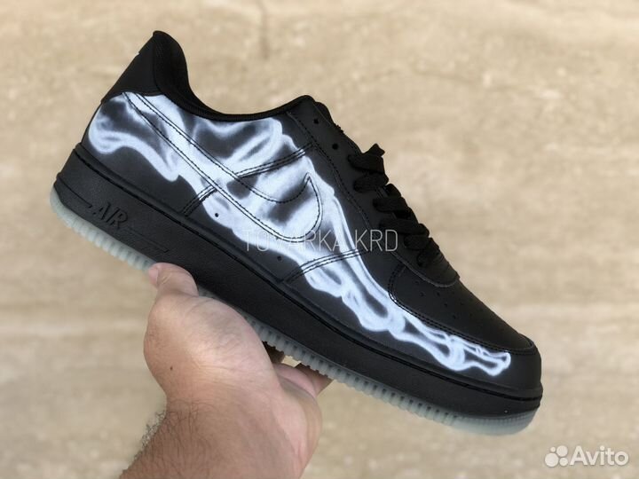 Кроссовки Nike Air Force 1 Black Skeleton