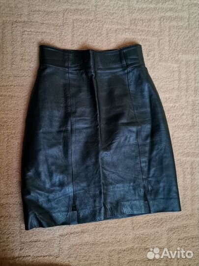 Кожаная юбка карандаш xs