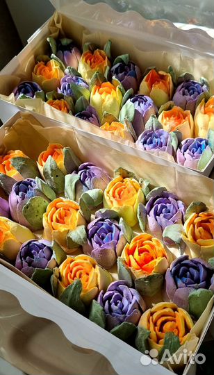 Цветы из зефира,сладкий букет