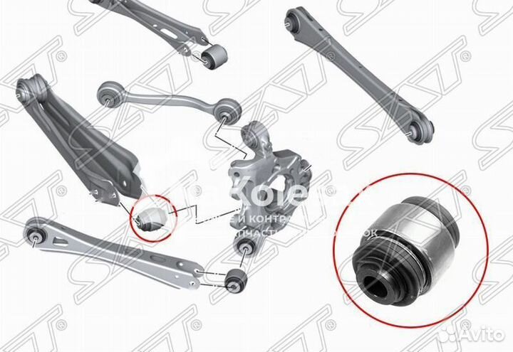 Сайлентблок задней цапфы BMW X3 F25 09/X4 F26 14