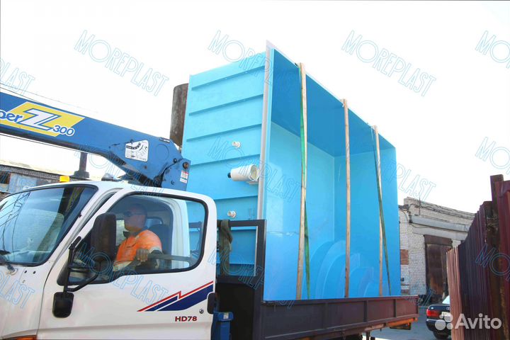 Прямоугольный бассейн пластиковый