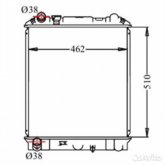 Радиатор isuzu ELF 1999 IS-0056-36-MT-K (GSP)
