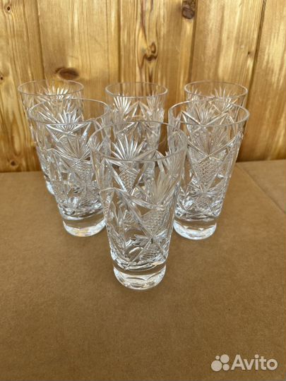 Набор хрустальных бокалов СССР