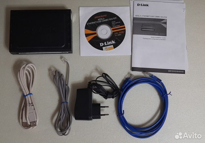 Модем D-link DSL-2520U (маршрутизатор)