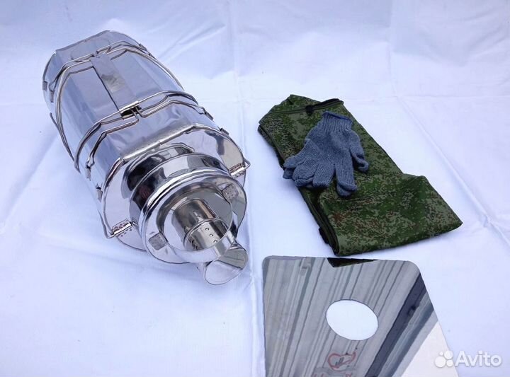 Печь туристическая Кабанчик на 15 л. с решетками