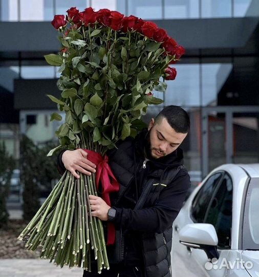 Цветы розы метровые