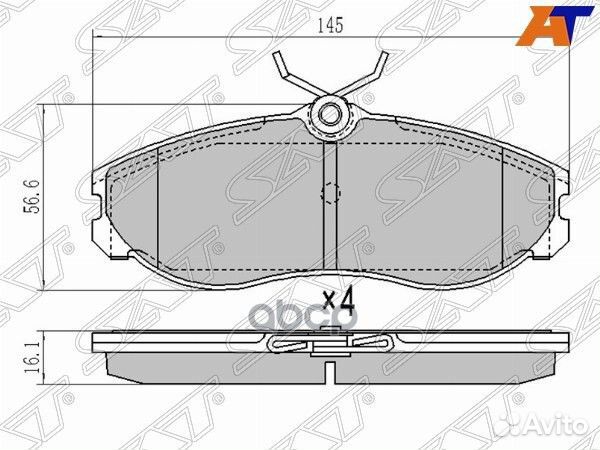 Колодки тормозные перед nissan serena 92-00/TER