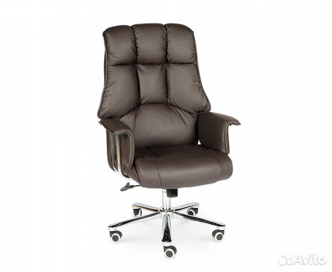 Кресло Президент (до 150 кг.) коричневая кожа