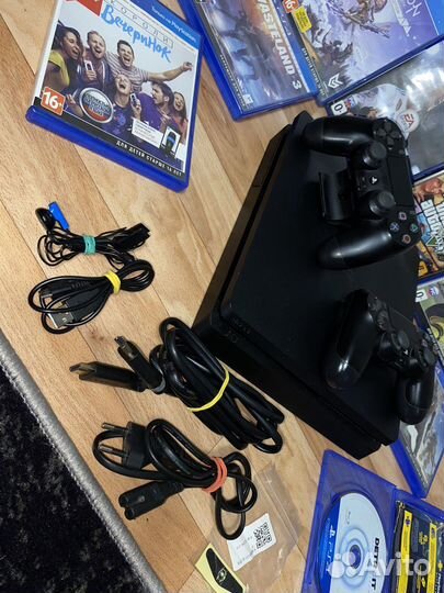 Sony playstation 4 slim 1tb + 10 игр