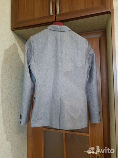 Пиджак мужской 46 Beneton лен, льняной