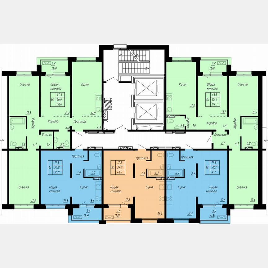 1-к. квартира, 36,9 м², 7/17 эт.