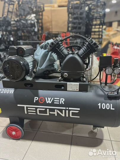 Компрессор воздушный Power Technic 100 литров