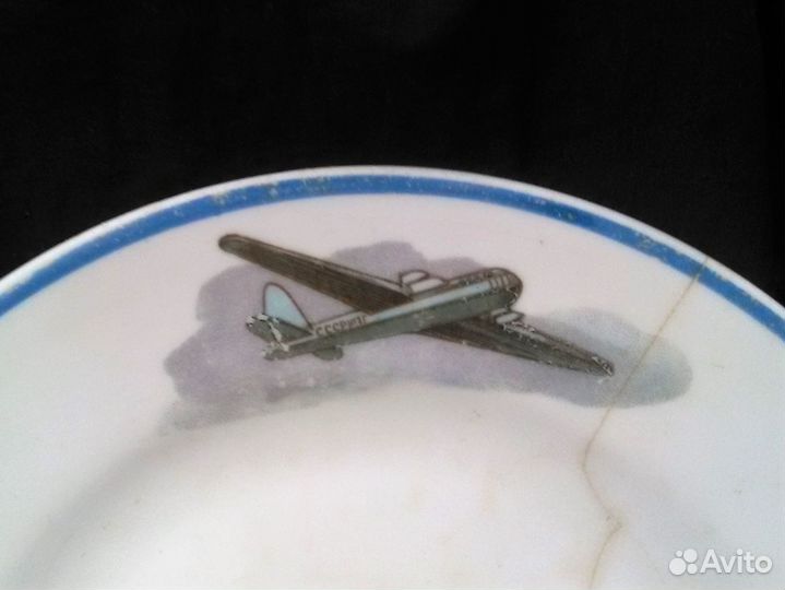 Агитфарфор тарелка Челюскинцы Челюскин Дулево