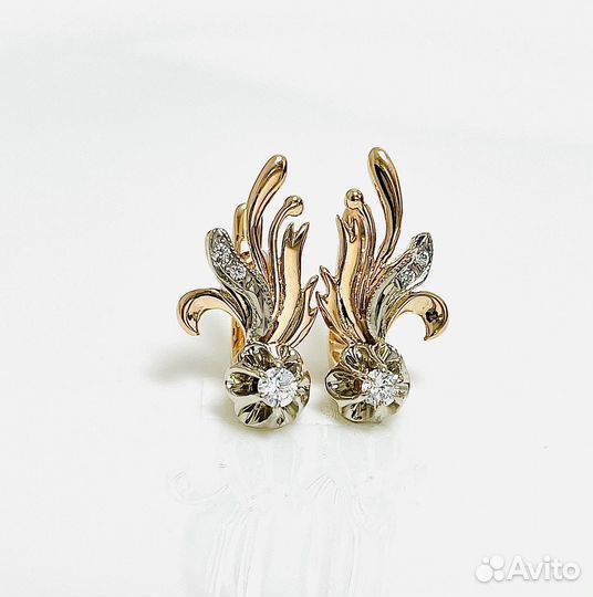 Золотой комплект с фианитами