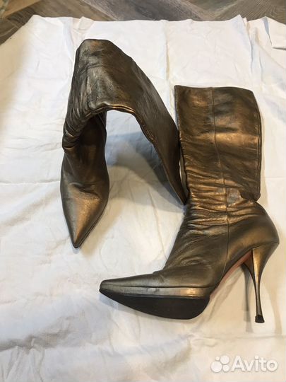 Сапоги кожанные Casadei демисез