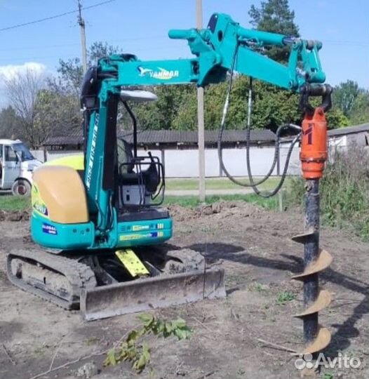 Услуги мини экскаватора ямобур буроям бурение свай