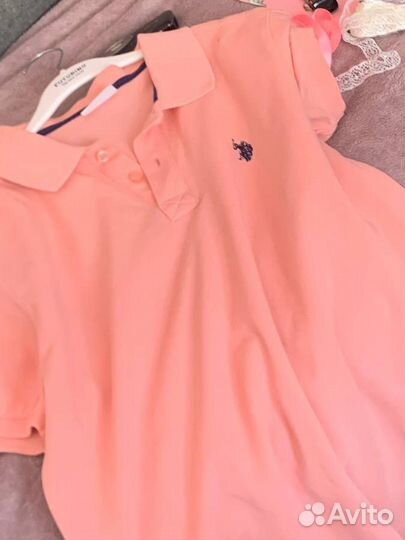 Us polo розовое