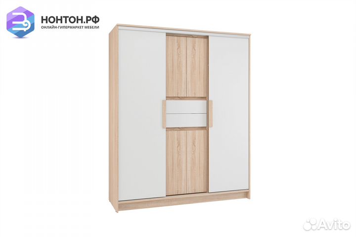 Шкаф-купе Эдем 1.7м дуб сонома / белый