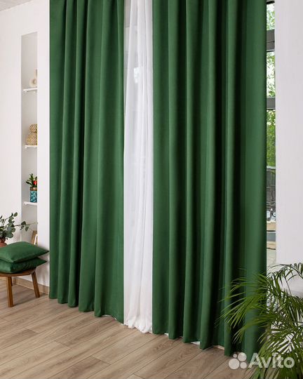 Комплект штор канвас Эдем готовые и на заказ