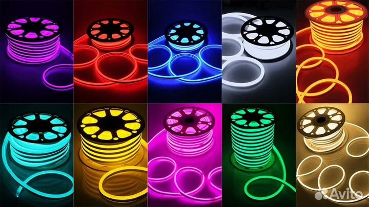 Гибкий Неон 220В 8*16мм